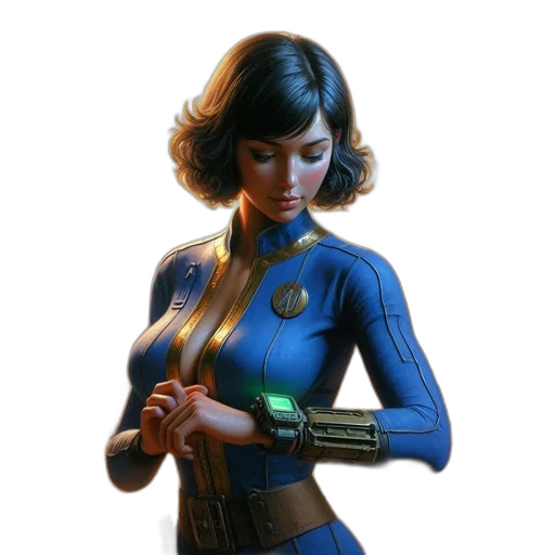 staff, concept art, comic book art, 3d render, fantasy art, blue, woman, futuristic transparent PNG cut-out
