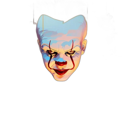 mask, face, creature, animal, 3d render, concept art, vaporwave, photorealistic transparent PNG cut-out