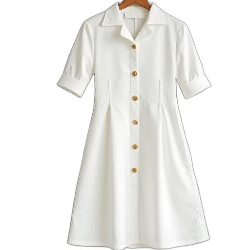 dress, white, blouse, long transparent PNG cut-out