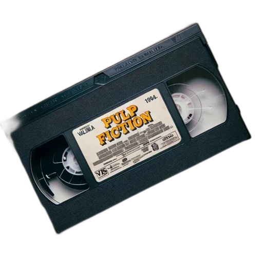 weapon, fire, old, vhs, tape, labeled, pulp, fiction transparent PNG cut-out