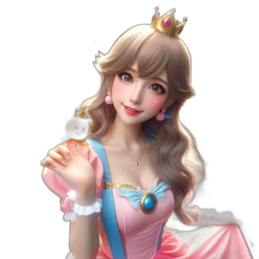 crown, jewelry, dress, staff, 3d render, fantasy art, concept art, photorealistic transparent PNG cut-out