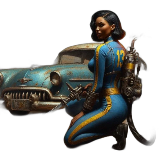 car, robot, weapon, concept art, fantasy art, cyberpunk, comic book art, outer space transparent PNG cut-out
