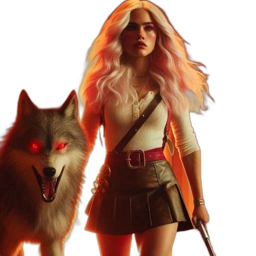 concept art, fantasy art, comic book art, photorealistic, red, elaborate, room, woman transparent PNG cut-out