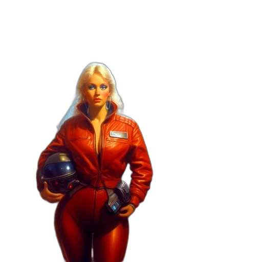 jacket, robot, concept art, comic book art, pixel art, photorealistic, outer space, red transparent PNG cut-out