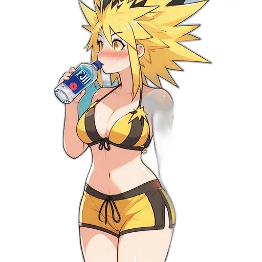 bottle, dress, animal, creature, anime, pixel art, concept art, cartoon transparent PNG cut-out