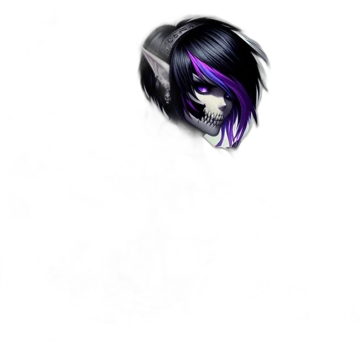 hair, mask, face, creature, concept art, pixel art, anime, fantasy art transparent PNG cut-out