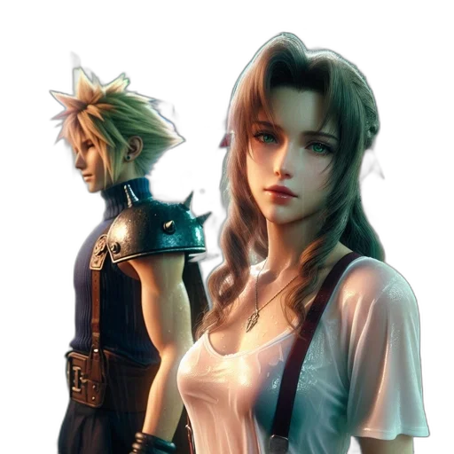 concept art, fantasy art, 3d render, photorealistic, two, animated, characters, male transparent PNG cut-out