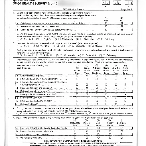 page, sf-36, health, survey, featuring, questions, about, physical transparent PNG cut-out