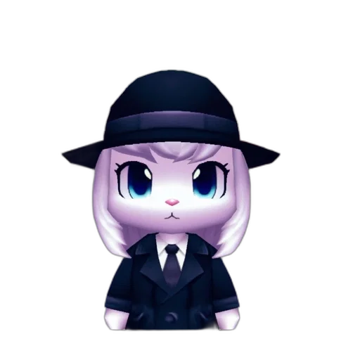 hat, staff, creature, concept art, pixel art, vaporwave, cartoon, video transparent PNG cut-out