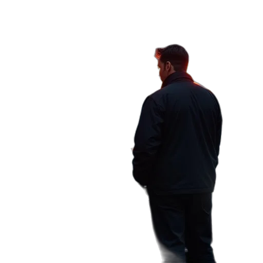 jacket, staff, face, robot transparent PNG cut-out