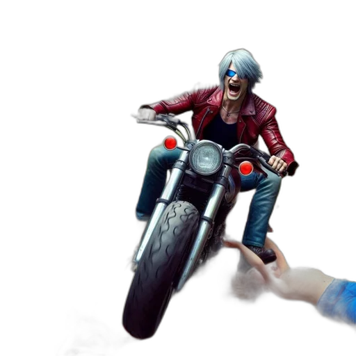 weapon, jacket, 3d render, concept art, photorealistic, comic book art, man, rides transparent PNG cut-out