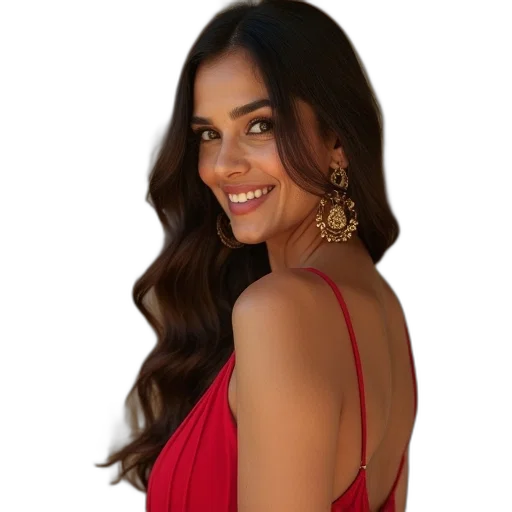 jewelry, dress, crown, hair, photorealistic, red, deepika, paddon transparent PNG cut-out
