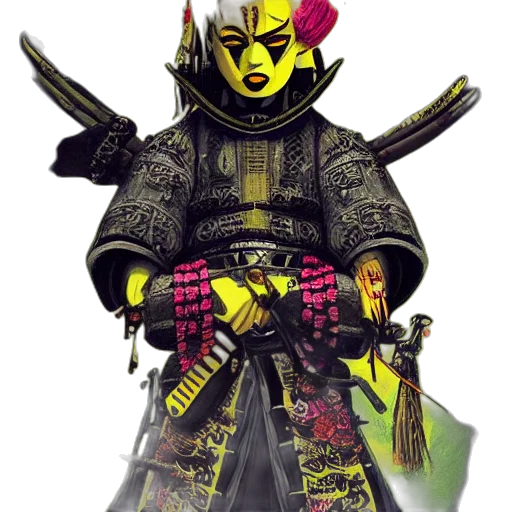 weapon, staff, mask, concept art, cyberpunk, fantasy art, comic book art, green transparent PNG cut-out