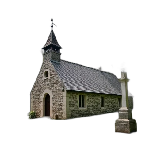 building, 3d render, photorealistic, concept art, quaint, stone, church, slate transparent PNG cut-out