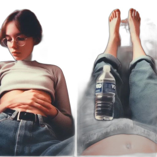 bottle, robot, shoes, food, photorealistic, concept art, oil painting, vaporwave transparent PNG cut-out