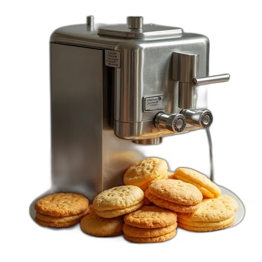 food, 3d render, automatic, biscuit, machine transparent PNG cut-out
