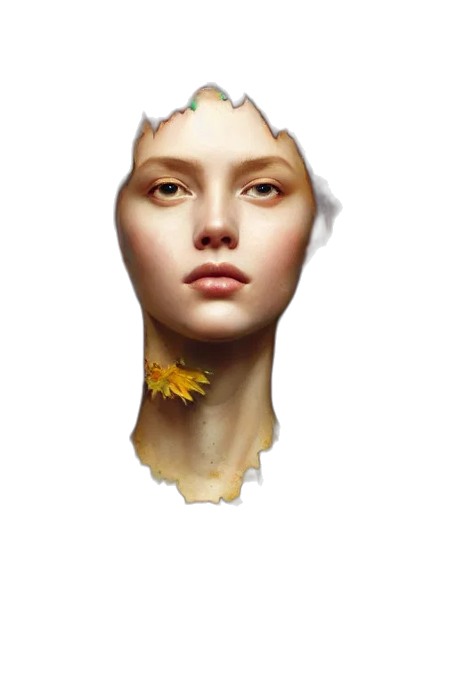 face, crown, mask, flower transparent PNG cut-out
