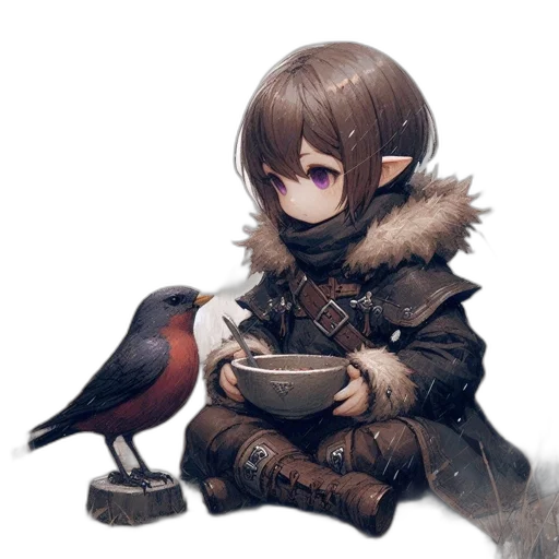 food, animal, weapon, staff, fantasy art, pixel art, concept art, oil painting transparent PNG cut-out