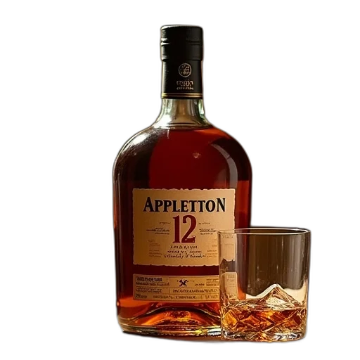 bottle, photorealistic, 3d render, appleton transparent PNG cut-out