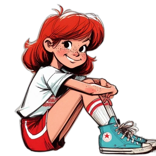 shoes, dress, robot, cartoon, comic book art, concept art, anime, red transparent PNG cut-out