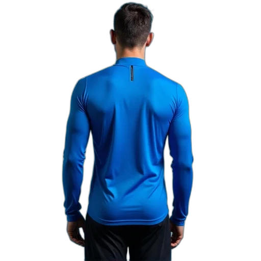 jacket, blue, photo, mens, zip, neck, running, top transparent PNG cut-out