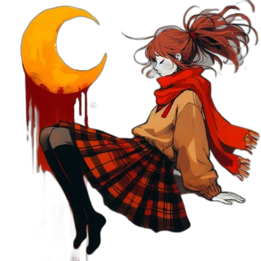 dress, jacket, mask, anime, pixel art, concept art, fantasy art, fire transparent PNG cut-out