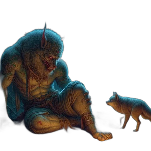 creature, animal, concept art, fantasy art, comic book art, pixel art, blue, moonlit transparent PNG cut-out