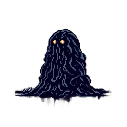 hair, creature, animal, dress, pixel art, concept art, 3d render, fantasy art transparent PNG cut-out