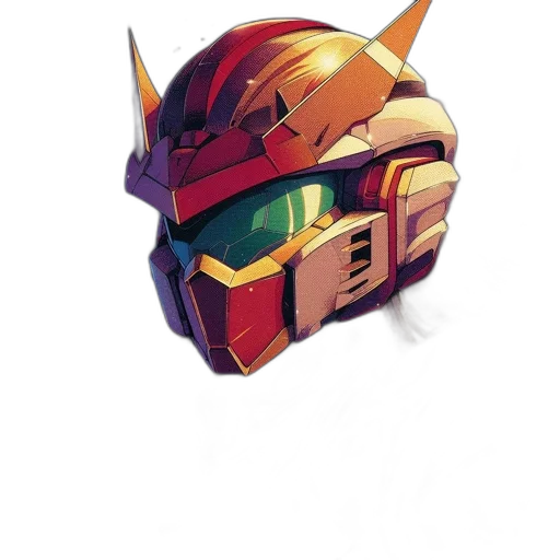 robot, mask, face, weapon, concept art, pixel art, watercolor, 3d render transparent PNG cut-out