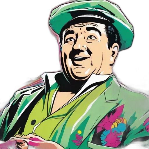 staff, hat, jacket, face, cartoon, comic book art, concept art, photorealistic transparent PNG cut-out
