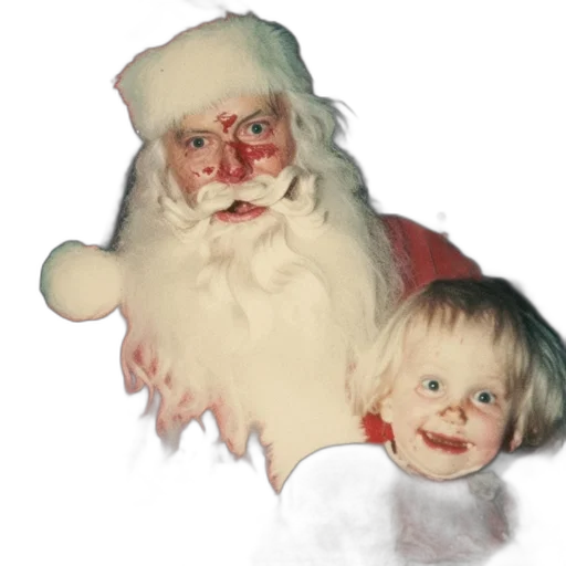 face, photorealistic, 3d render, santa, young, child, both, facial transparent PNG cut-out