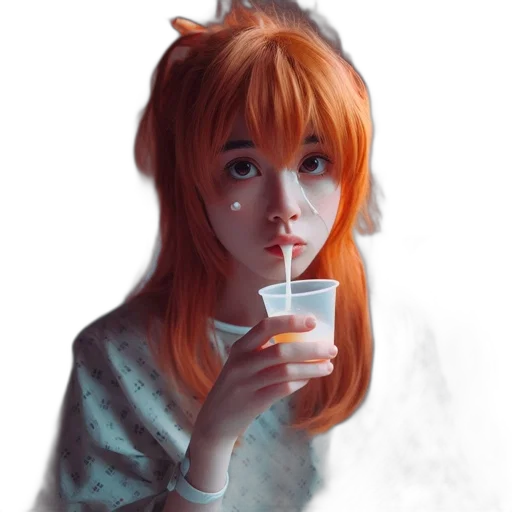 face, food, dress, anime, photorealistic, watercolor, fantasy art, fire transparent PNG cut-out