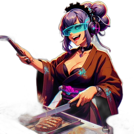 staff, weapon, sword, jewelry, cyberpunk, fantasy art, vaporwave, anime transparent PNG cut-out