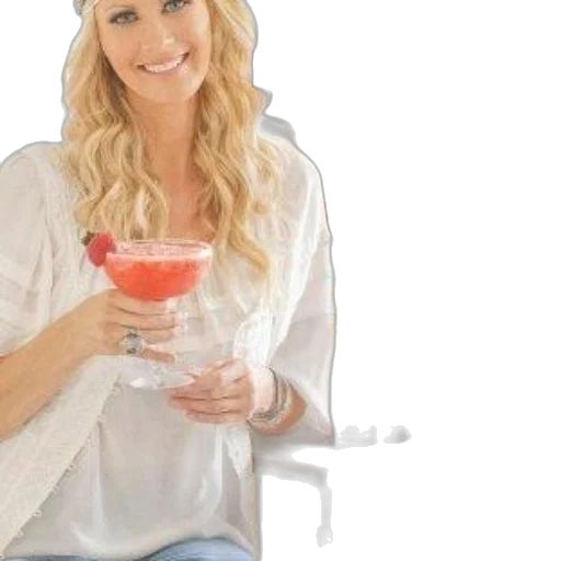 hat, staff, food, umbrella, woman, holds, drink, front transparent PNG cut-out