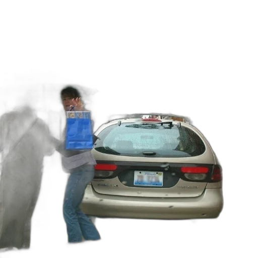 car, jacket, creature, umbrella, photorealistic, concept art, 3d render, fog transparent PNG cut-out
