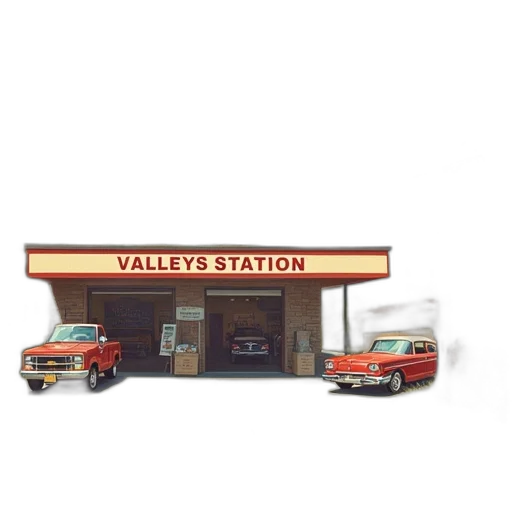 car, building, concept art, pixel art transparent PNG cut-out
