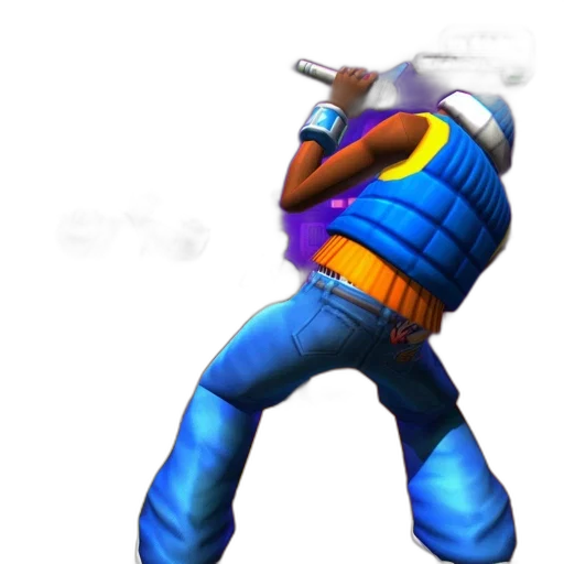staff, weapon, jacket, sword, concept art, 3d render, vaporwave, pixel art transparent PNG cut-out