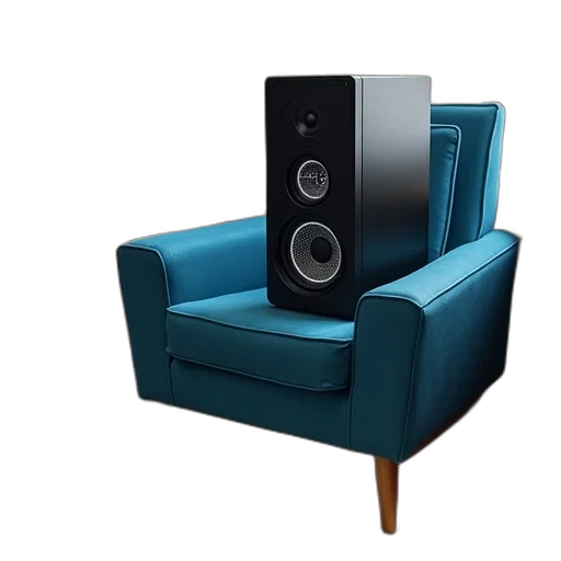 furniture, robot, 3d render, large, modern, bluetooth, speaker, digital transparent PNG cut-out