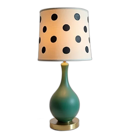 furniture, 3d render, photorealistic, modern, lamp, round, polka-dotted, shade transparent PNG cut-out