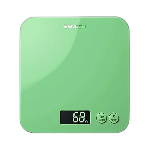 3d render, green, pastel, digital, kitchen, scale, blank, display transparent PNG cut-out