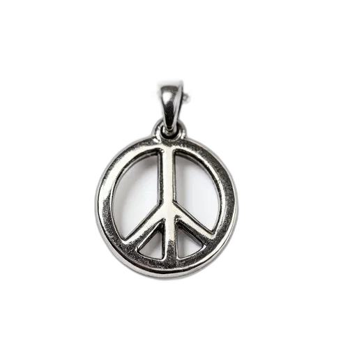 jewelry, weapon, silver, pendant, circular, design, word, peace transparent PNG cut-out