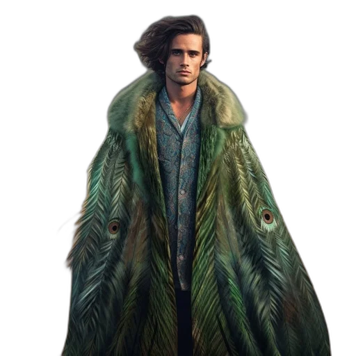 jacket, dress, hair, creature, concept art, fantasy art, photorealistic, comic book art transparent PNG cut-out