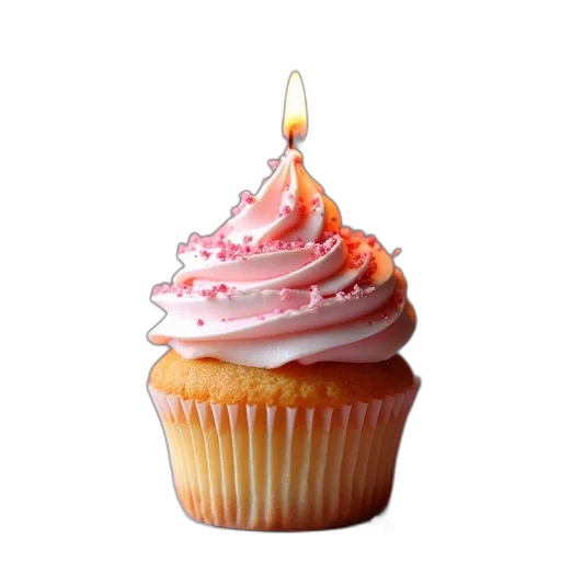 food, 3d render, photorealistic, birthday transparent PNG cut-out