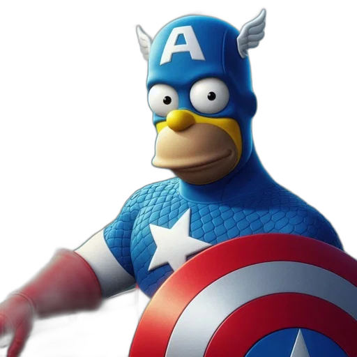 animal, 3d render, comic book art, concept art, cartoon, animated, simpsons, character transparent PNG cut-out