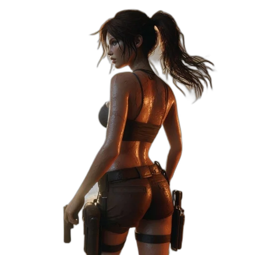 weapon, staff, concept art, cyberpunk, fantasy art, 3d render, armed, woman transparent PNG cut-out