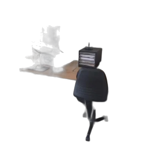 furniture, staff, robot, 3d render, concept art, photorealistic, well-organized, home transparent PNG cut-out