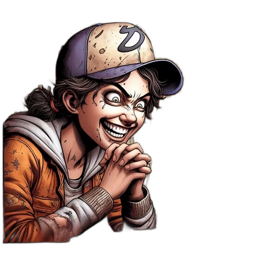 face, hat, comic book art, cartoon, concept art, anime, animated, female transparent PNG cut-out