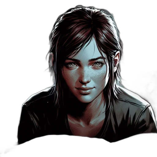 face, comic book art, concept art, photorealistic, fantasy art, neon lights, blue, dark transparent PNG cut-out
