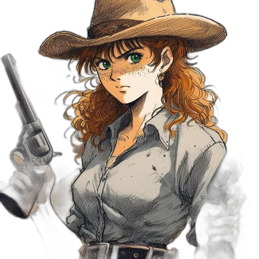 weapon, hat, staff, comic book art, anime, cartoon, concept art, animated transparent PNG cut-out