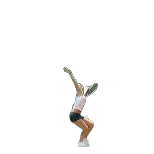 staff, 3d render, woman, pink, tank, top, playing, tennis transparent PNG cut-out